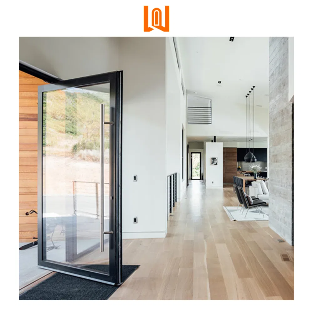 Modern House Design Entrance Patio Casement Door Aluminum Partition Pivot Door
