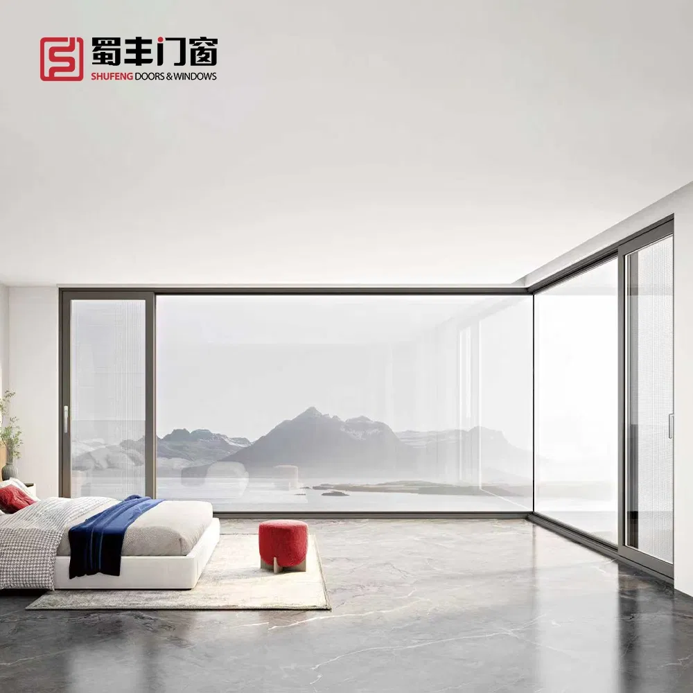 6. Customized Sliding Frameless Glass Window Balcony Security Aluminum Aluminium Frame Large Double Triple Glazed Tempered for Home Windows and Doors Shower