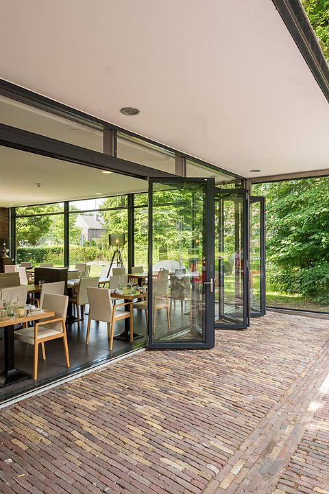 Best Quality Storm Proof Heat Insulation Aluminum Glass Door Exterior Folding Doors Bifold Doors for Buildings Folding Gate