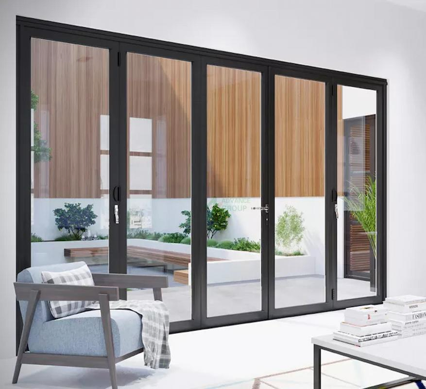 Aluminum Bi Folding Door Folding Patio Doors Folding Exterior French Doors