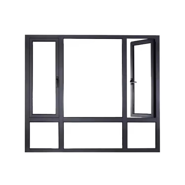 Low-E Glass Thermal Break Aluminum Window Double Tempered Glass Windows