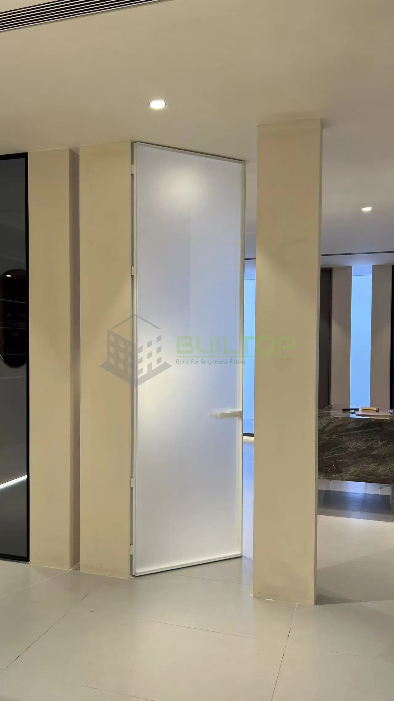 Interior Kitchen Door Aluminum Casement Dutch Glass Door Flush Modern