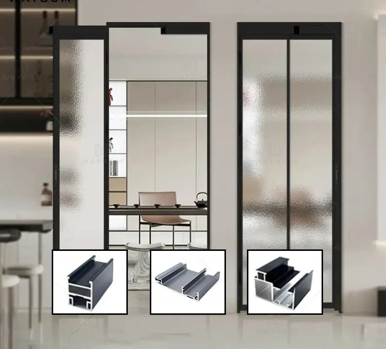 Factory Direct Sale Pd PT Door Panels Aluminum Interior Kitchen Bathroom Toilet Folding Slide &amp; Swing Door