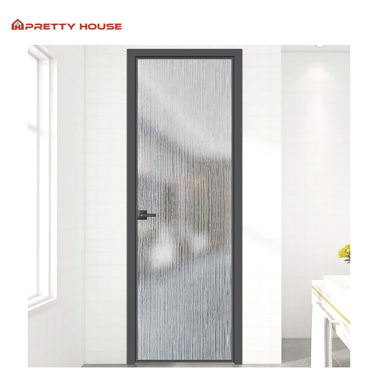 Residence Anti-Theft French Double Door Aluminium Glass Doors with Handle