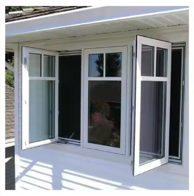 Aluminum Swing Windows Modern Casement Windows Double Glazed Insulated Waterproof Glass