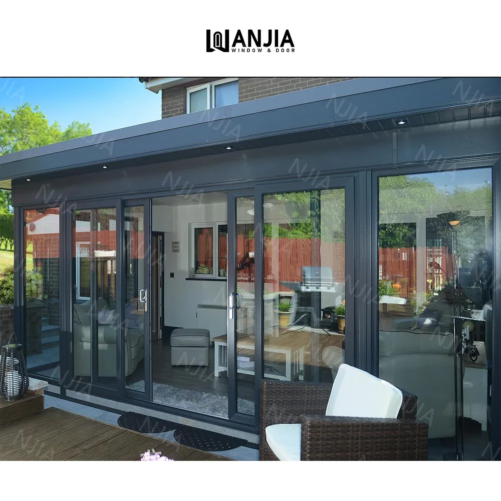 Customized Soundproof Exterior Glass Patio Door Aluminum Sliding Doors