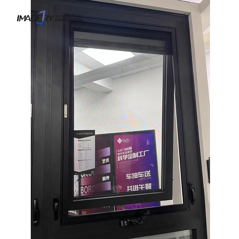 Customized Modern Design Thermally Broken Double Tempered Glass Aluminum Crank Awning Window