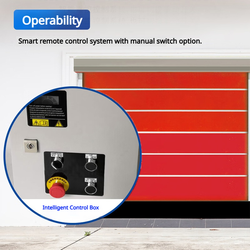 Low Maintenance Commercial Shopping Street Shop Front Aluminum High Speed Rolling Door