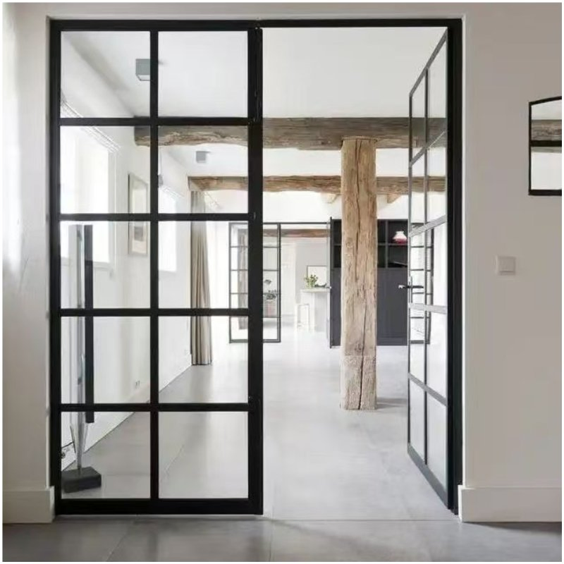 Casement Exterior French Doors Impact Resistant Aluminium with Laminated Safety Glass Waterproof