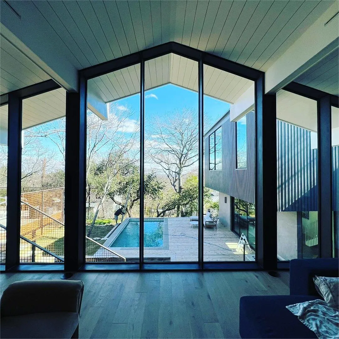 Aluminium Low-E Glass Custom Design Residential French-Style Aluminum Framed Casement Windows Bay Windows