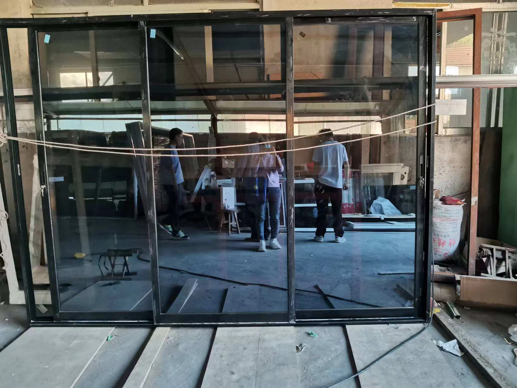 French Style Exterior Patio Aluminum Sliding Insulated Double Glazed Low-E Glass Sliding Doors Bi Folding Door