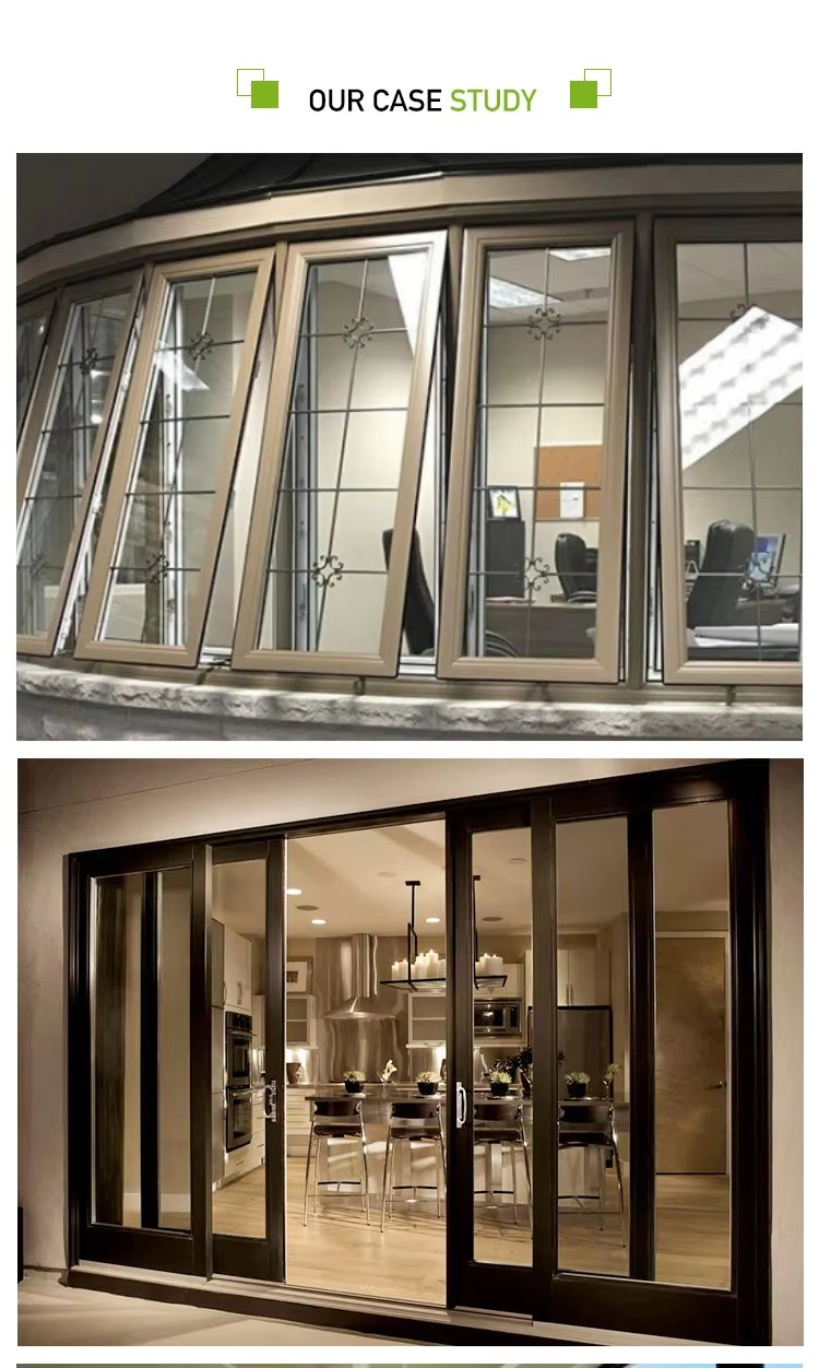 Aluminum Glass Sliding Door Shop Front Commercial Use