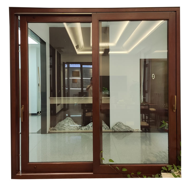 Modern Oak Wood Sliding Door Sound Insulation with Decorative Features Solid Aluminium Alloy Modern Design