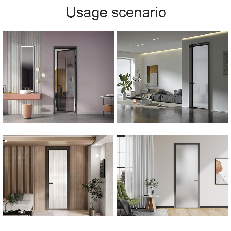 Contemporary Aluminum Alloy Hinged Door Waterproof Frame Energy Saving Design and Smooth Handle Operation Casement Door