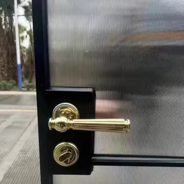 Aluminum Alloy Swing Toilet Door French Casement Door with Reinforced Frame