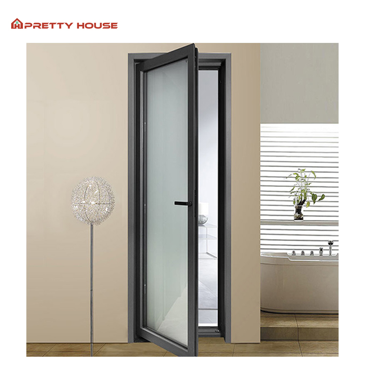 Residence Anti-Theft French Double Door Aluminium Glass Doors with Handle