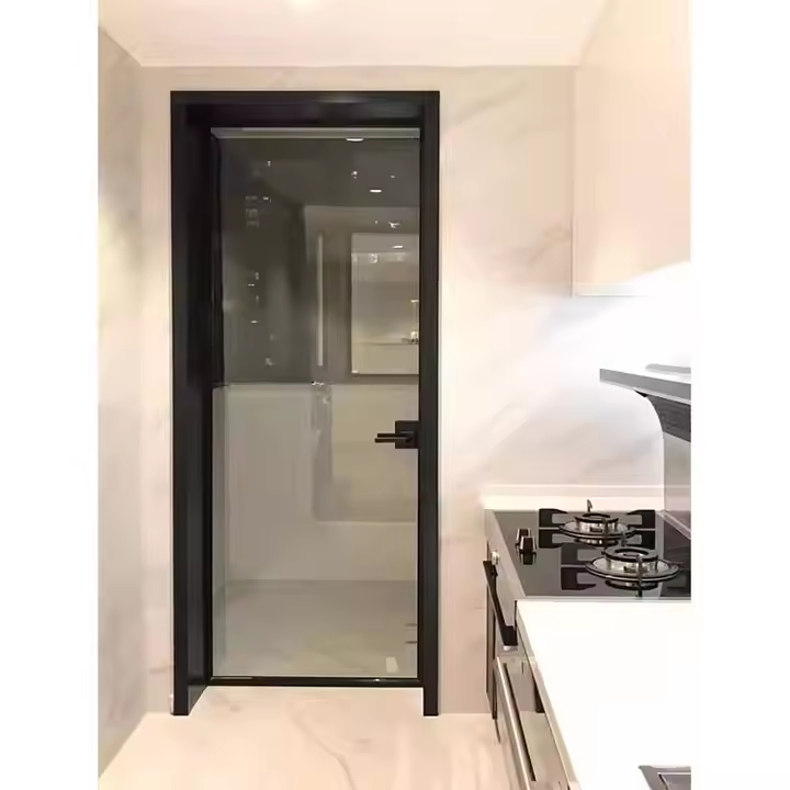 Manufacturers High Quality Casement Doors Wholesale Price Aluminum Glass Swing Door Toilet/ Bathroom Doors