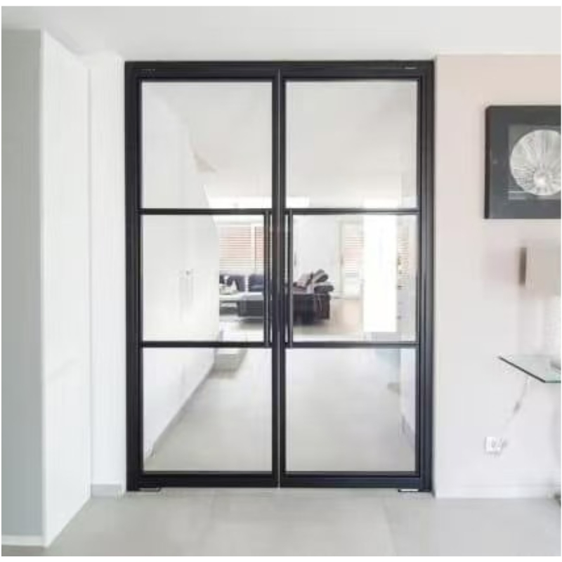 Casement Exterior French Doors Impact Resistant Aluminium with Laminated Safety Glass Waterproof