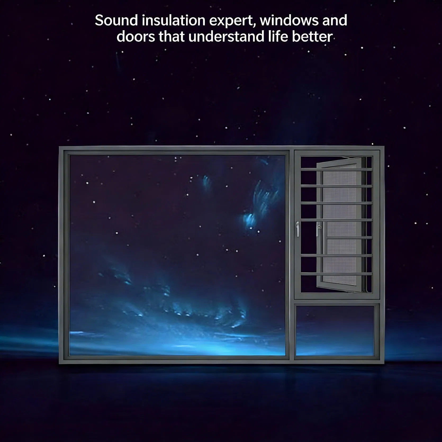 High Quality Soundproof Balcony Windows Broken Bridge Aluminum Windows for House