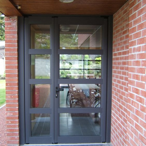 Cheap Price French Patio Doors Aluminium Frame Double Glass Exterior Aluminum Door
