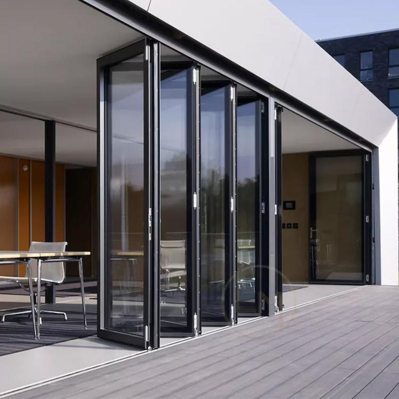 Aluminum Bi Folding Door Folding Patio Doors Folding Exterior French Doors