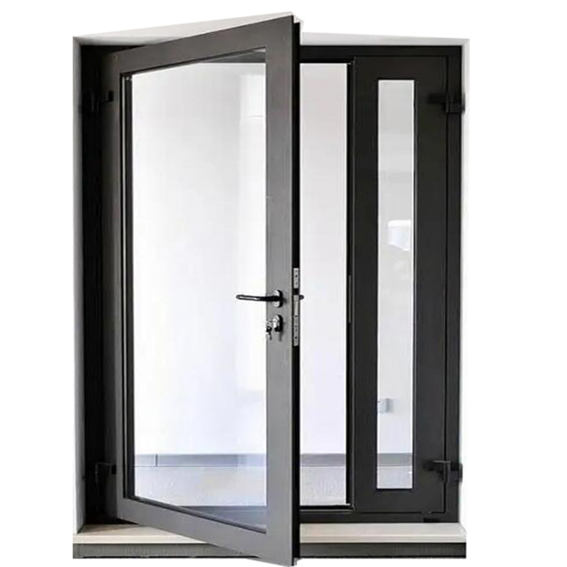 Commercial Exterior Double Aluminum Tempered Glass Swing Door