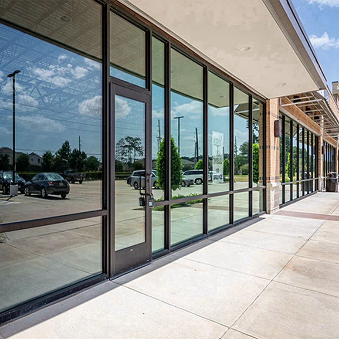 Cheap Price Supermarket Shop Double Glass Entry Aluminum Commercial Swing Store Front Door for Sale