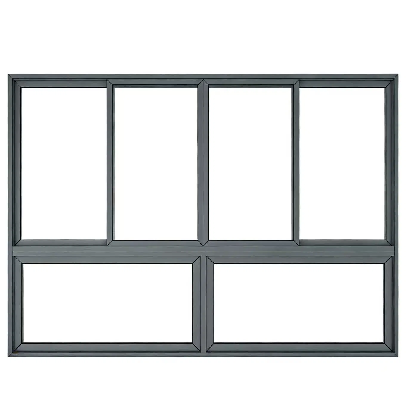 Custormized Modern New Design Soundproof Aluminium Door Energy-Saving Product Vertical PVC Aluminum Alloy Sliding Windows with Triple Glass