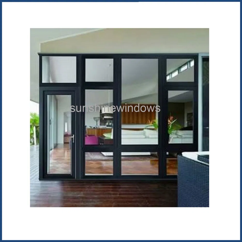 Aluminum Profile Anti Theft Doors with Hurricane Impact Glass