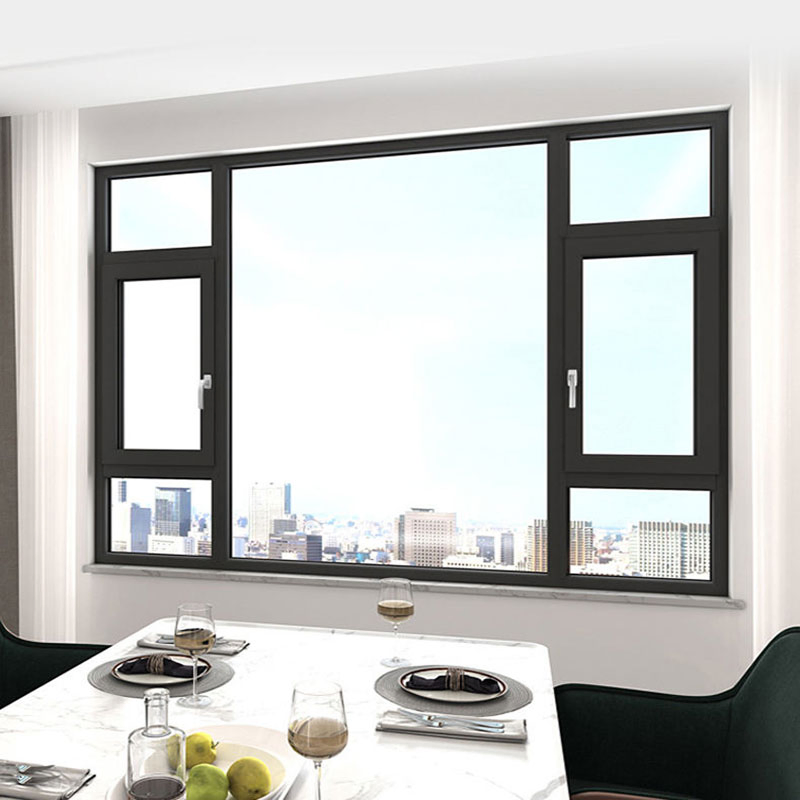 Factory Customized Simple Design Aluminum Alloy Double Tempered Glass Casement Window