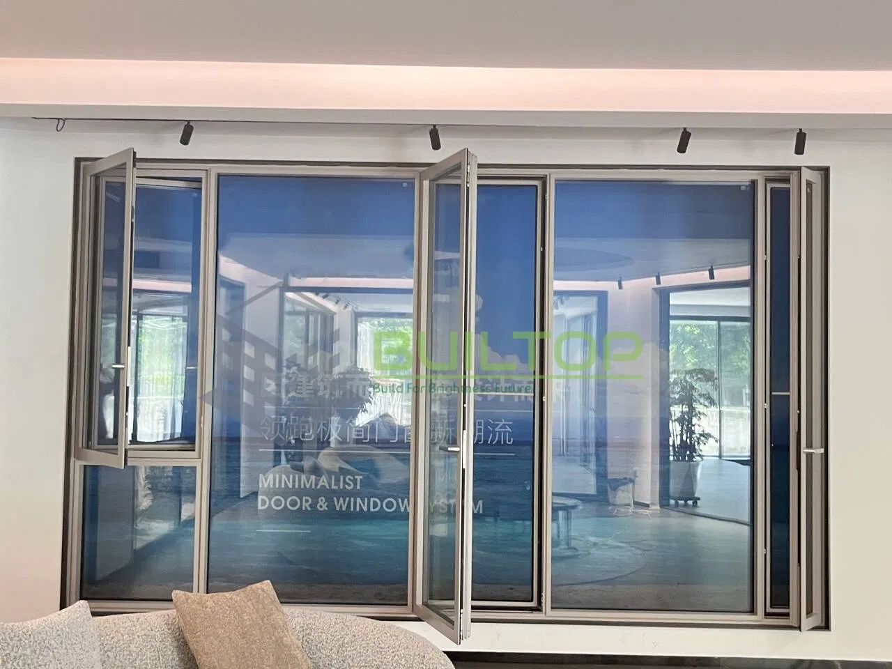 Premium French Double Tempered Clear Glass Aluminum Bay Windows