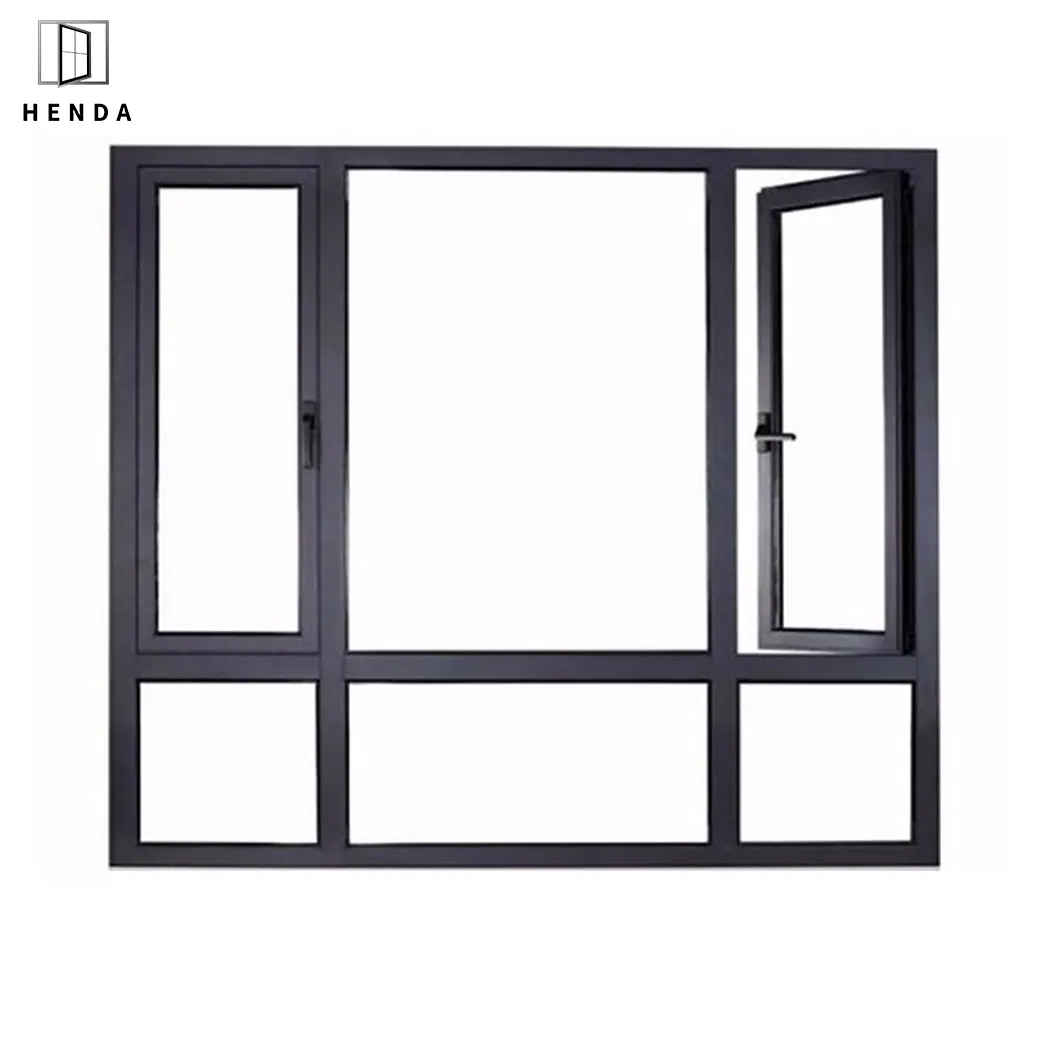 Aluminum Profile Building Material Modern Style Bay Glass Casement Window with Double Glazed Casement Windows