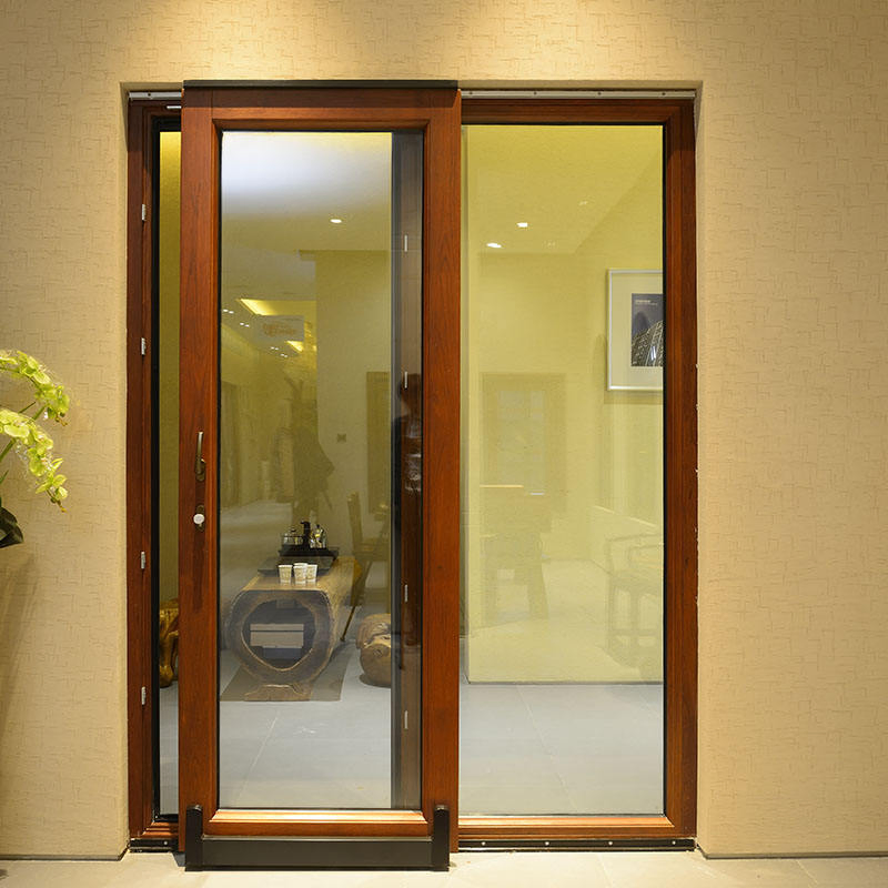 Waterproof Soundproof Balcony Door Wooden Aluminum Lift and Sliding Door Wood Windows and Doors