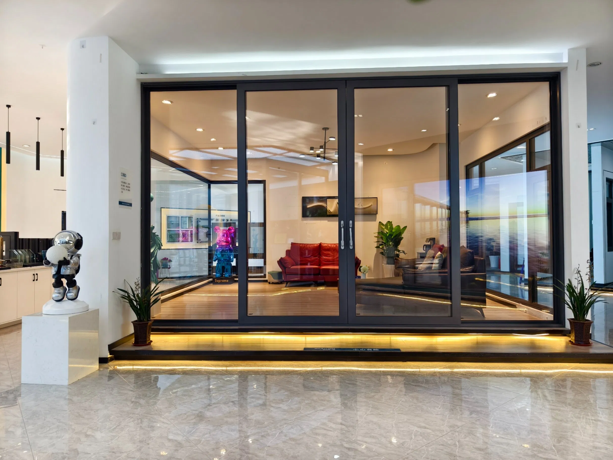 Latest Interior German Doors Elegant White Aluminum System Door Soundproof Storm Resistant Cheap Low-E Glass Casement Door for Modern Villa