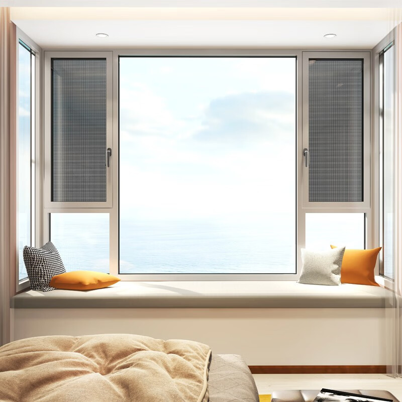 Waterproof Window with Built in Blinds Toilet Black Sliding Aluminium Doors and Windows