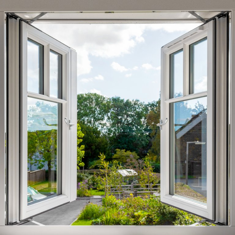 Guangdong Thermal Break Heat Insulation Double Glazed Aluminum French Window Models Profile Casement Window