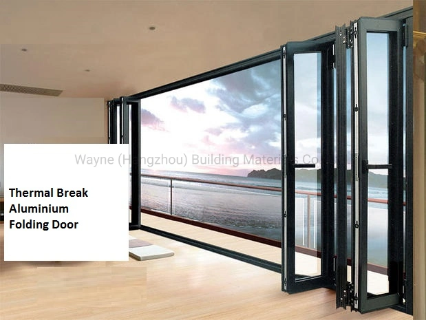 10% off Series Slim Frame Aluminum Bi Fold Sliding Entrance Interior Exterior Door Thermal Break Glass Bi Folding Door Aluminium Balcony Glass Door