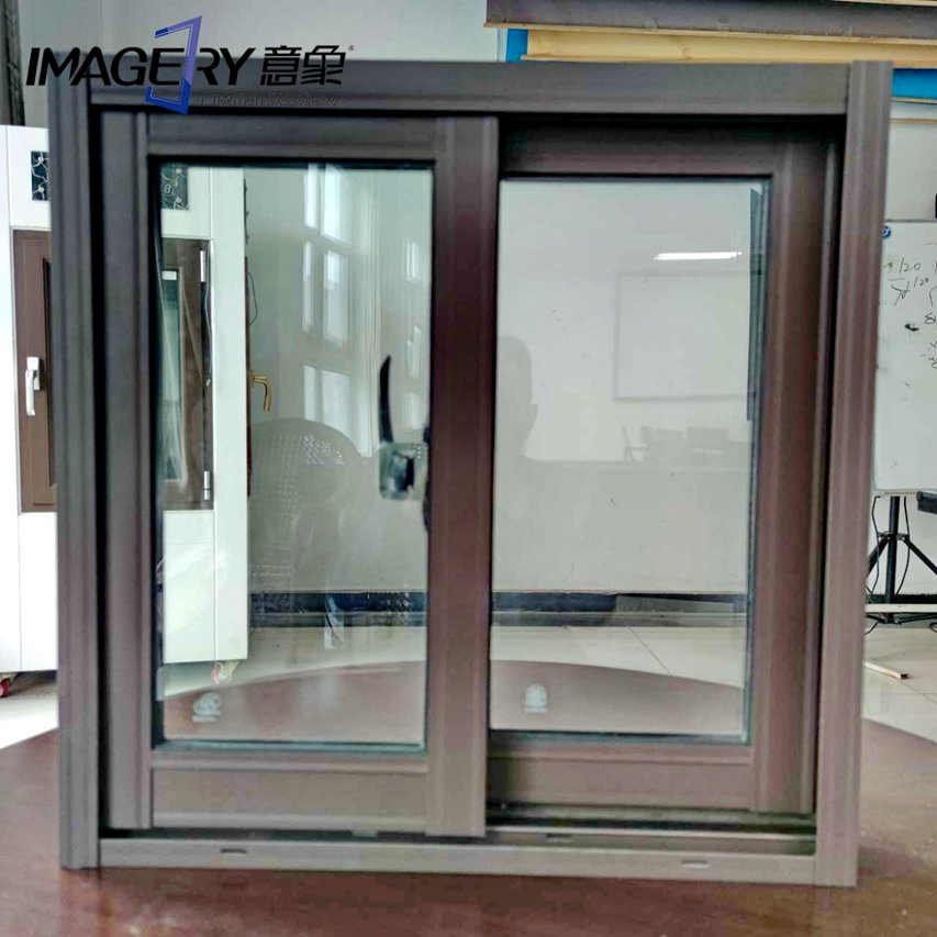 Commercial System Durable Double Toughened Glass Aluminum Sliding Window for House