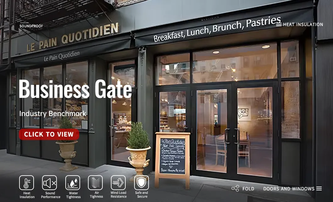 Commercial Aluminum Shop Front Glass Door