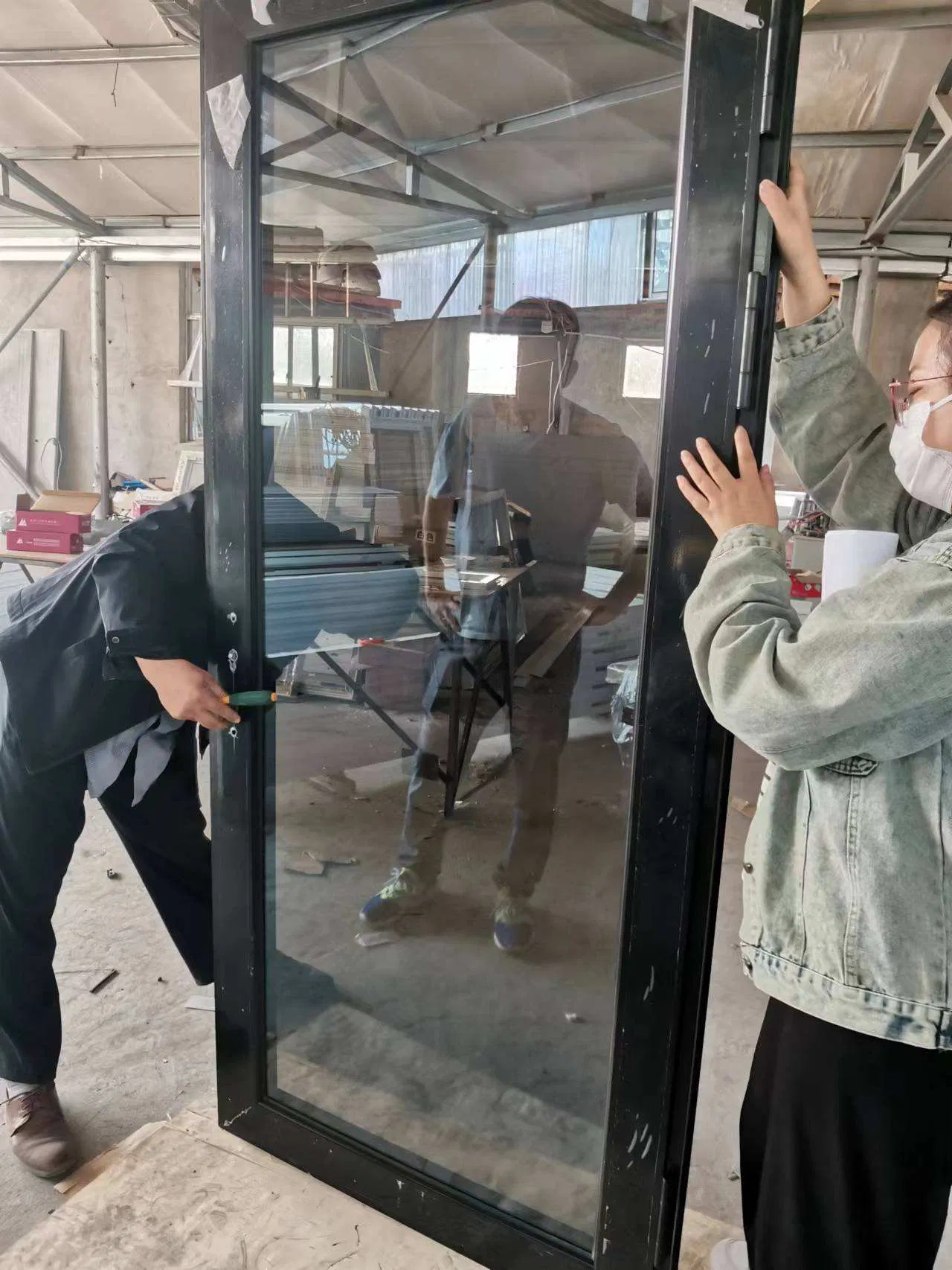 French Style Exterior Patio Aluminum Sliding Insulated Double Glazed Low-E Glass Sliding Doors Bi Folding Door