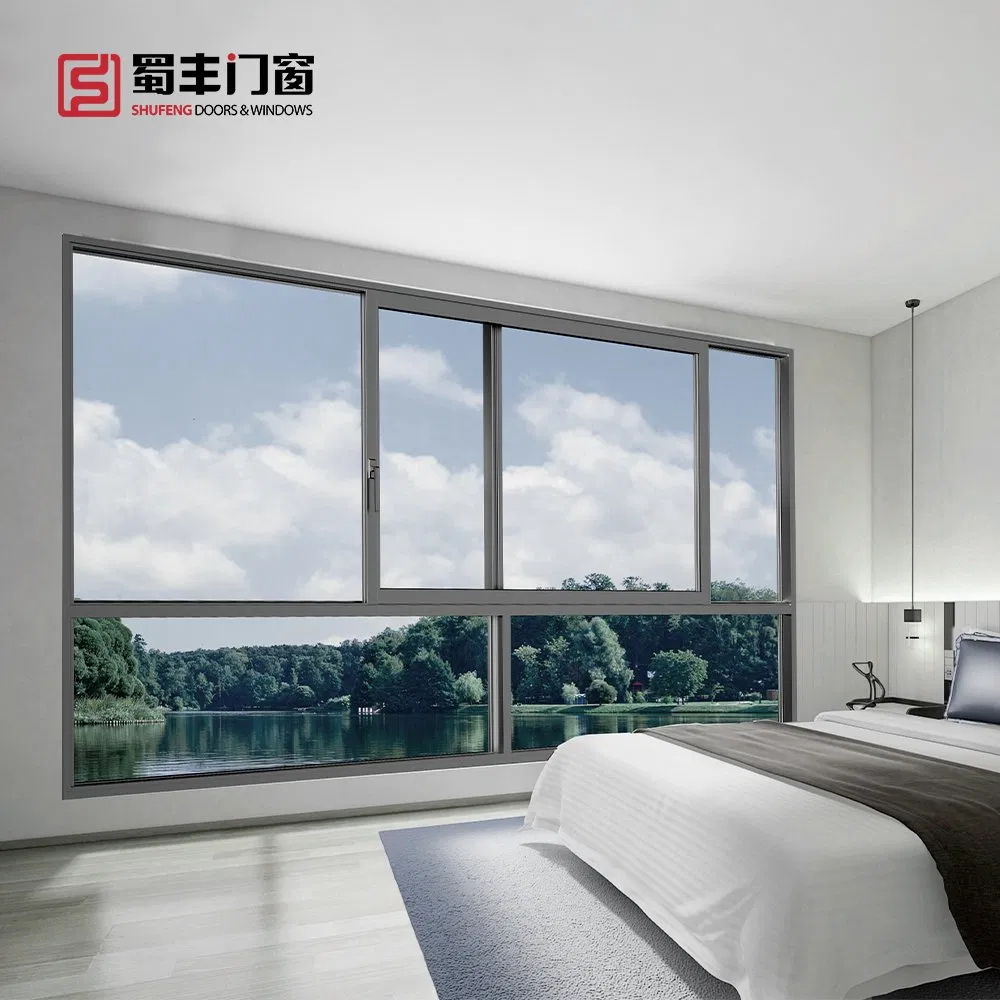 6. Customized Sliding Frameless Glass Window Balcony Security Aluminum Aluminium Frame Large Double Triple Glazed Tempered for Home Windows and Doors Shower