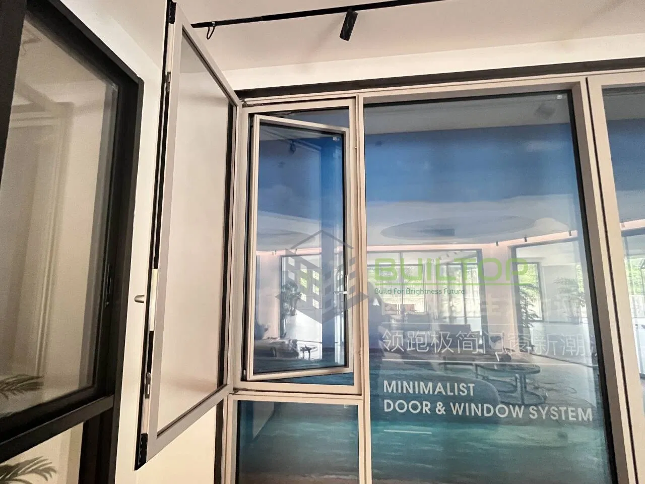 Premium French Double Tempered Clear Glass Aluminum Bay Windows