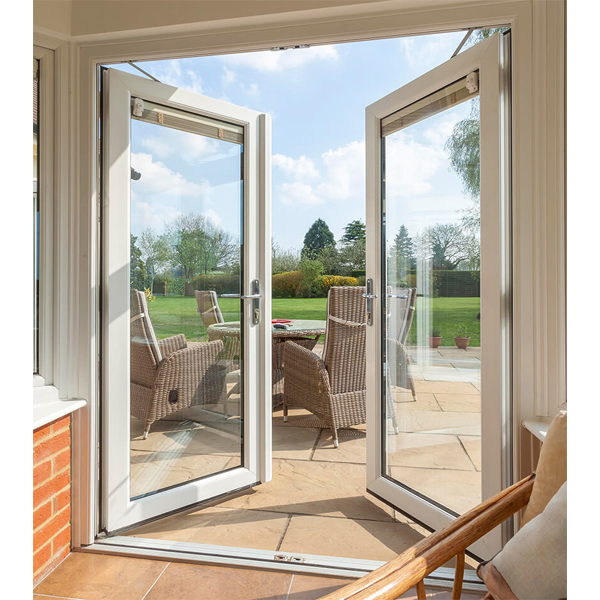 Popular Design 10 Years Warranty Glass Shop Front Store Front Double Hinged Door Aluminium Swing Door