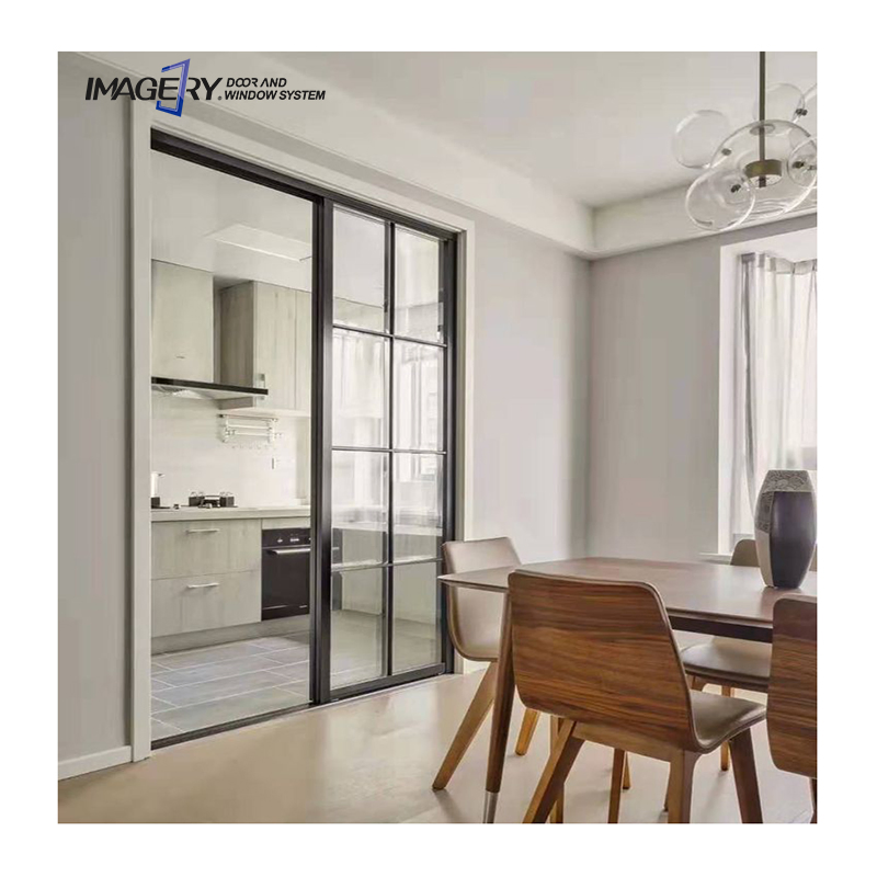 Modern Style Waterproof Interior Door Aluminum Balcony Sliding Glass Door