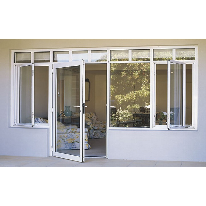 Australian Standard Storm Security Door Aluminum Hinged Glass Doors Exterior French Swing Entry Door for Villas