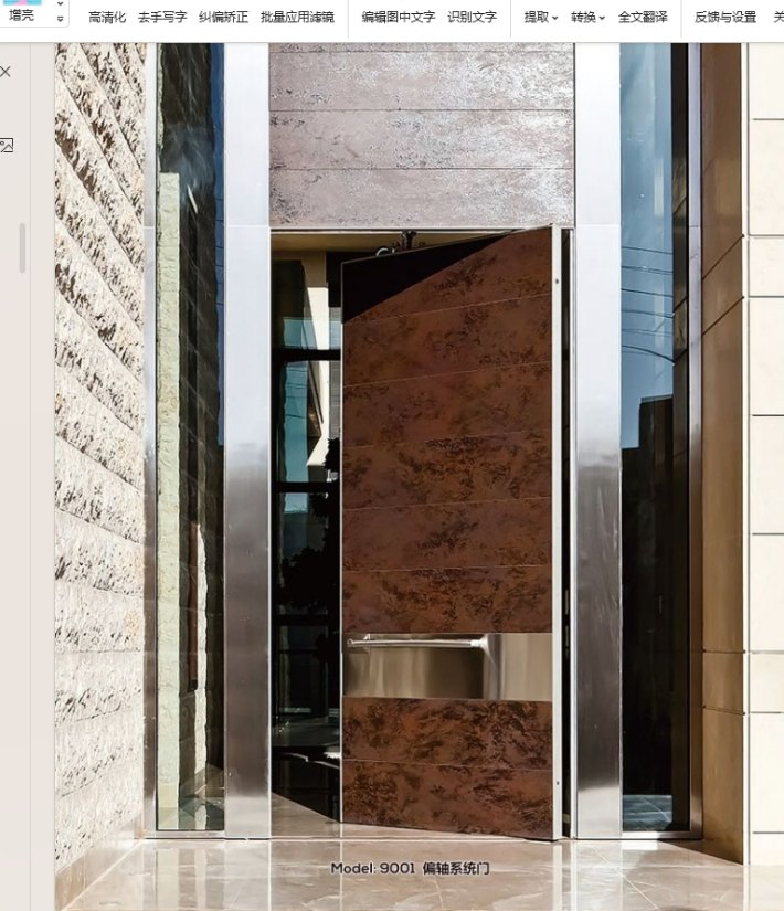 Popular Simple Design Swing Cast Aluminum Metal Door for High Foot Traffic