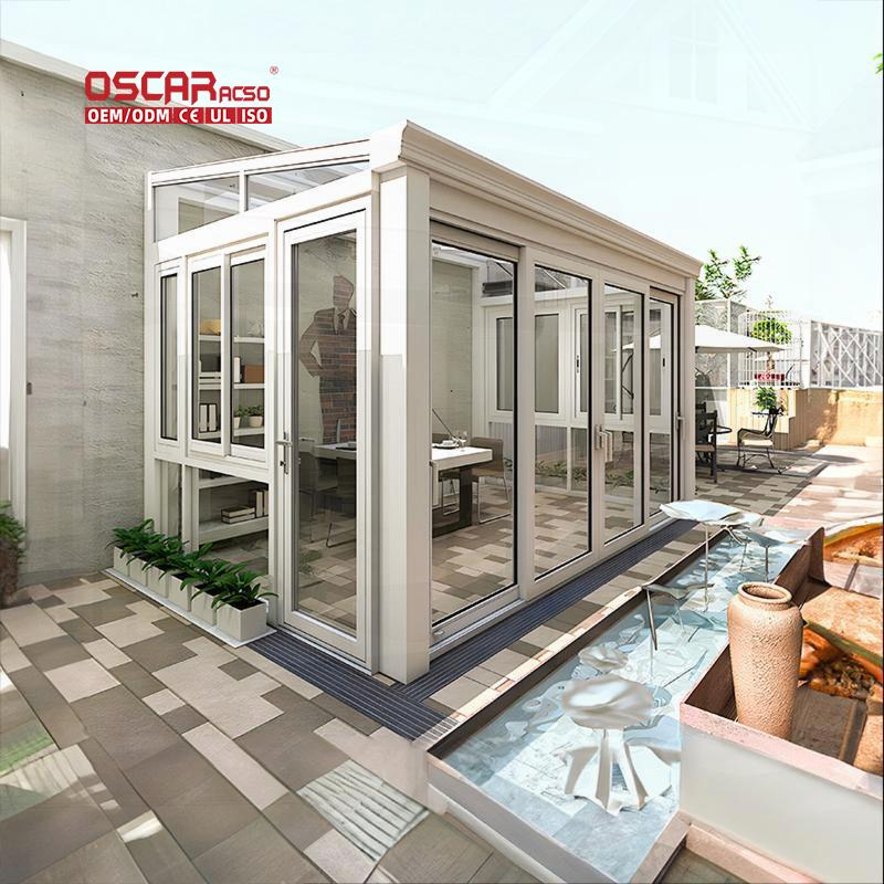 Impact Resistant Bi Fold Doors Energy Efficient Glass Exterior Thermal Breaking Aluminum Patio Doorssunroom
