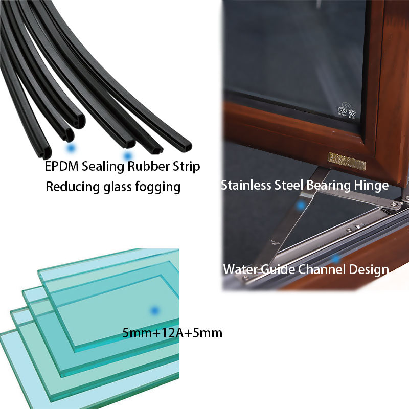 Waterproof Soundproof Balcony Door Wooden Aluminum Lift and Sliding Door Wood Windows and Doors