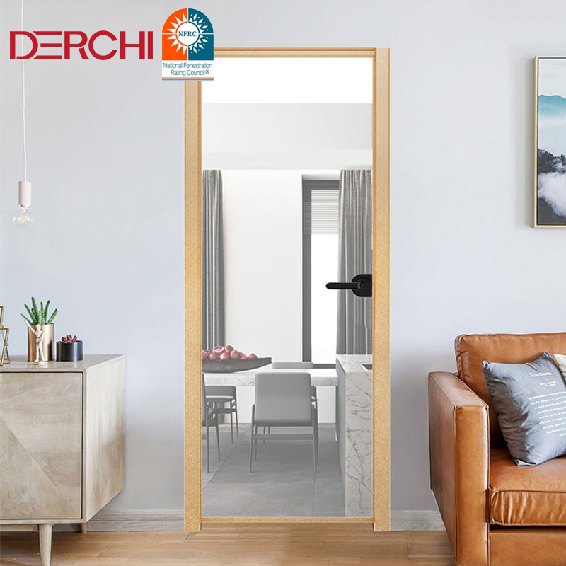 Wholesale Aluminum Door Exterior House Door Tempered Glass Casement Doors