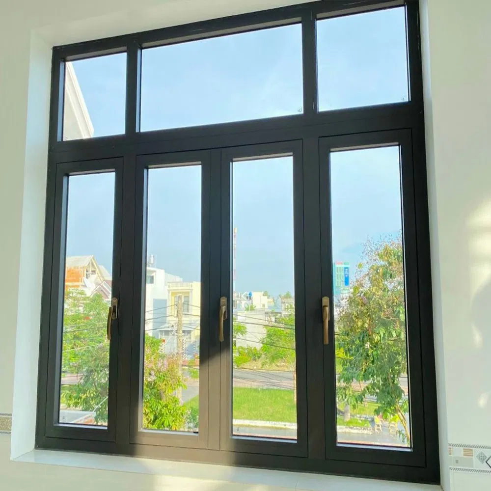 Aluminium Low-E Glass Custom Design Residential French-Style Aluminum Framed Casement Windows Bay Windows